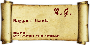 Magyari Gunda névjegykártya